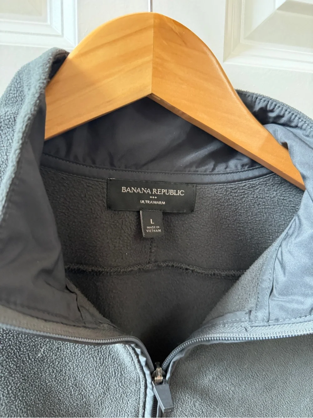 Banana Republic Men's Charcoal Gray Quarter-Zip Pullover